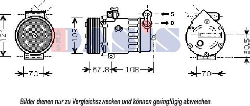 AKS Dasis 851863N - Compressor, air conditioning autospares.lv