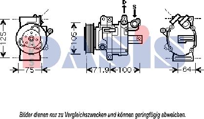 AKS Dasis 851867N - Compressor, air conditioning autospares.lv