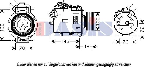 AKS Dasis 851804N - Compressor, air conditioning autospares.lv