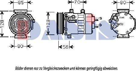 AKS Dasis 851815N - Compressor, air conditioning autospares.lv