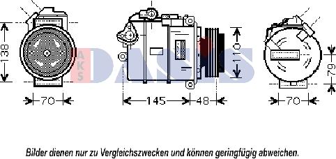 AKS Dasis 851811N - Compressor, air conditioning autospares.lv