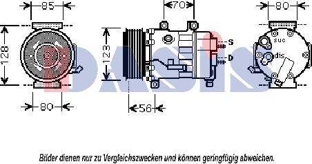 AKS Dasis 851817N - Compressor, air conditioning autospares.lv