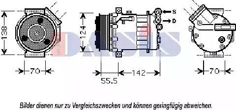 AKS Dasis 851887N - Compressor, air conditioning autospares.lv