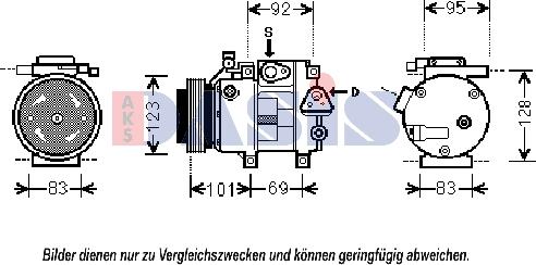 AKS Dasis 851839N - Compressor, air conditioning autospares.lv