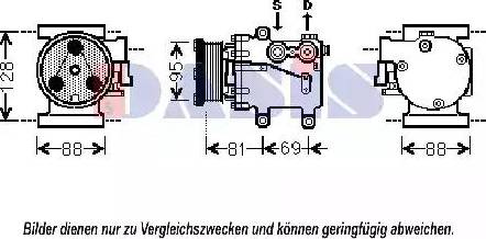 AKS Dasis 851832N - Compressor, air conditioning autospares.lv