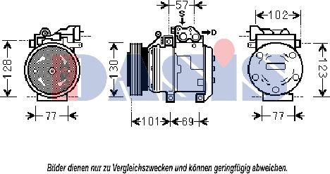 AKS Dasis 851837N - Compressor, air conditioning autospares.lv