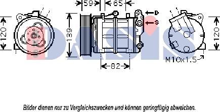 AKS Dasis 851825N - Compressor, air conditioning autospares.lv