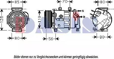 AKS Dasis 851871N - Compressor, air conditioning autospares.lv