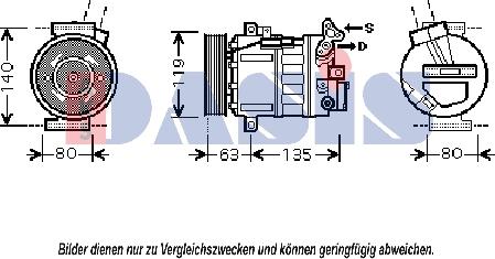 AKS Dasis 851877N - Compressor, air conditioning autospares.lv