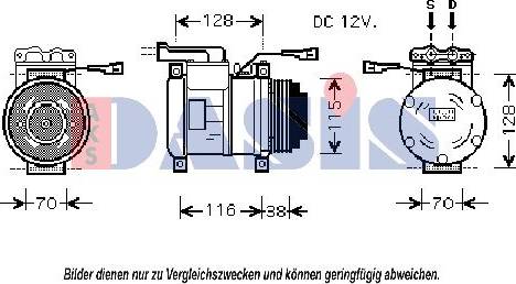 AKS Dasis 851396N - Compressor, air conditioning autospares.lv