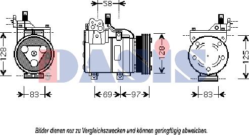 AKS Dasis 851391N - Compressor, air conditioning autospares.lv