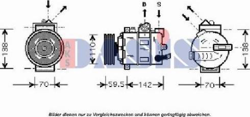 AKS Dasis 851358N - Compressor, air conditioning autospares.lv