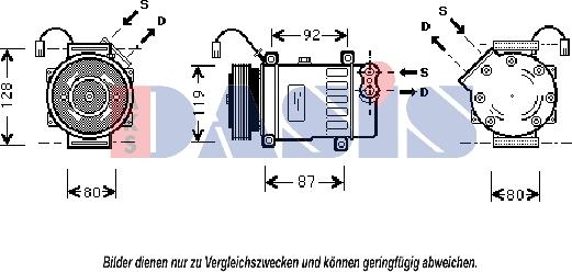 AKS Dasis 851369N - Compressor, air conditioning autospares.lv