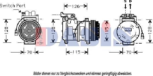 AKS Dasis 851361N - Compressor, air conditioning autospares.lv