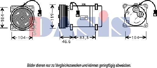 AKS Dasis 851368N - Compressor, air conditioning autospares.lv