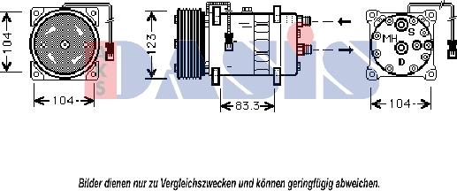 AKS Dasis 851300N - Compressor, air conditioning autospares.lv