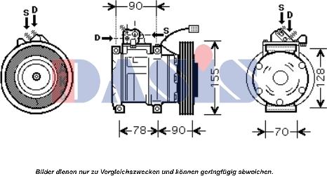 AKS Dasis 851389N - Compressor, air conditioning autospares.lv