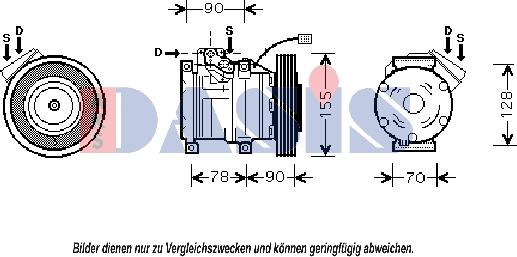 AKS Dasis 851386N - Compressor, air conditioning autospares.lv