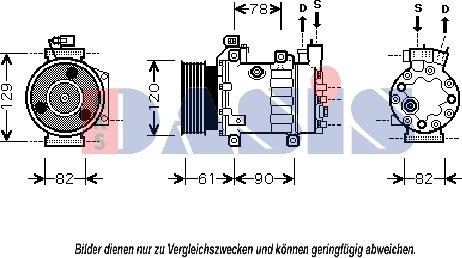 AKS Dasis 851381N - Compressor, air conditioning autospares.lv