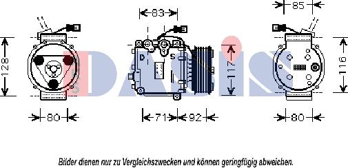 AKS Dasis 851388N - Compressor, air conditioning autospares.lv