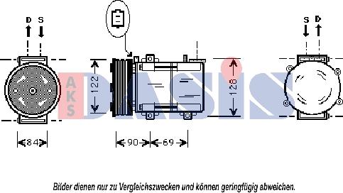 AKS Dasis 851379N - Compressor, air conditioning autospares.lv