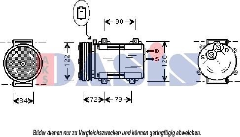 AKS Dasis 851378N - Compressor, air conditioning autospares.lv