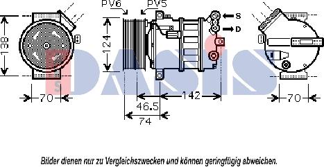 AKS Dasis 851799N - Compressor, air conditioning autospares.lv