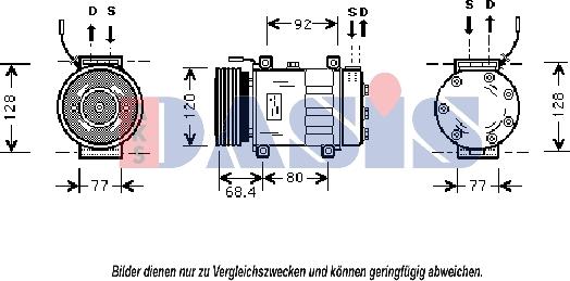 AKS Dasis 853560N - Compressor, air conditioning autospares.lv