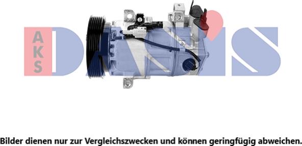 AKS Dasis 853050N - Compressor, air conditioning autospares.lv