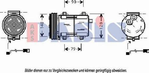 AKS Dasis 853190N - Compressor, air conditioning autospares.lv