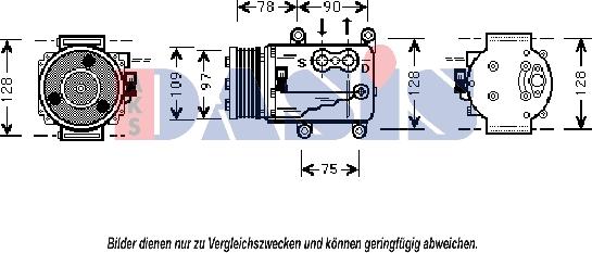 AKS Dasis 853150N - Compressor, air conditioning autospares.lv