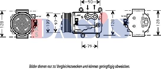 AKS Dasis 853160N - Compressor, air conditioning autospares.lv