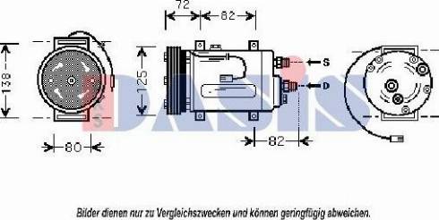 AKS Dasis 852930N - Compressor, air conditioning autospares.lv