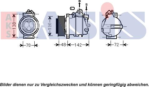 AKS Dasis 852442N - Compressor, air conditioning autospares.lv