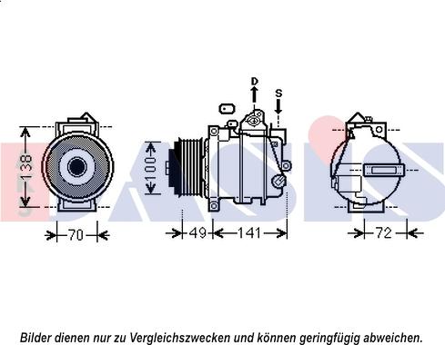 AKS Dasis 852594N - Compressor, air conditioning autospares.lv