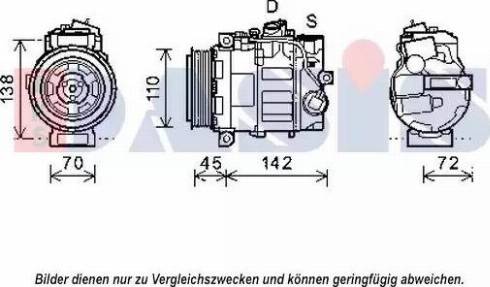 AKS Dasis 852595N - Compressor, air conditioning autospares.lv