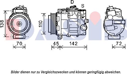 AKS Dasis 852592N - Compressor, air conditioning autospares.lv