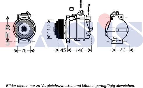 AKS Dasis 852597N - Compressor, air conditioning autospares.lv