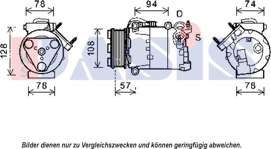 AKS Dasis 852556N - Compressor, air conditioning autospares.lv