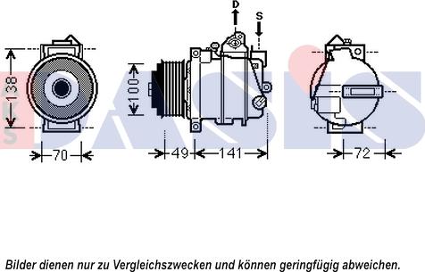 AKS Dasis 852584N - Compressor, air conditioning autospares.lv