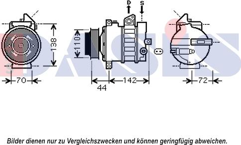 AKS Dasis 852588N - Compressor, air conditioning autospares.lv