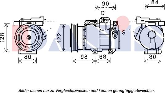 AKS Dasis 852576N - Compressor, air conditioning autospares.lv