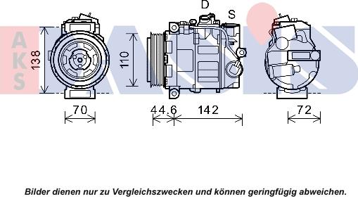 AKS Dasis 852696N - Compressor, air conditioning autospares.lv