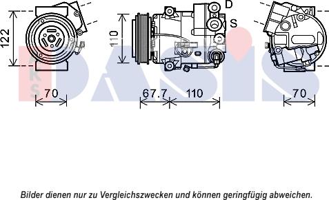 AKS Dasis 852691N - Compressor, air conditioning autospares.lv