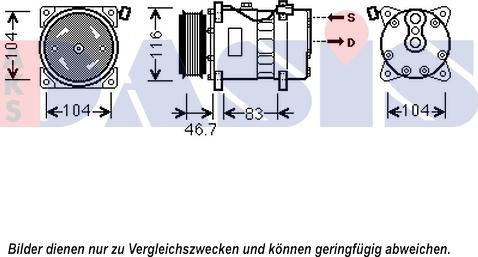 AKS Dasis 852642N - Compressor, air conditioning autospares.lv