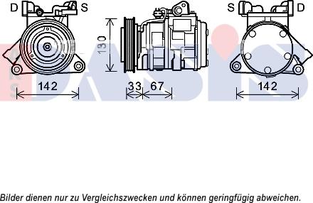 AKS Dasis 852669N - Compressor, air conditioning autospares.lv