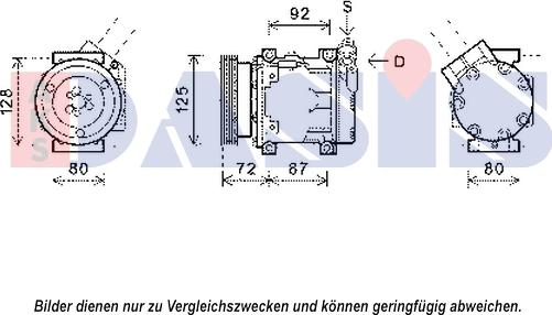 AKS Dasis 852605N - Compressor, air conditioning autospares.lv