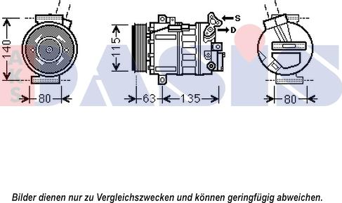 AKS Dasis 852606N - Compressor, air conditioning autospares.lv