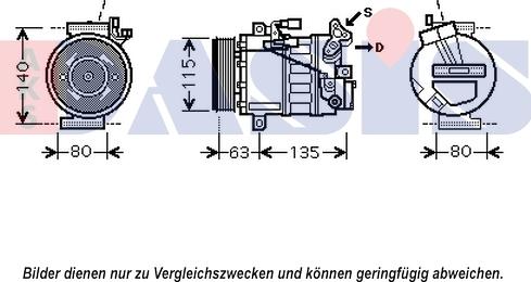 AKS Dasis 852608N - Compressor, air conditioning autospares.lv