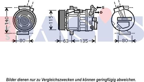 AKS Dasis 852607N - Compressor, air conditioning autospares.lv